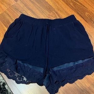 Navy blue shorts Agaci lace bottoms